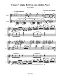 Concert etude for two solo violins No.3